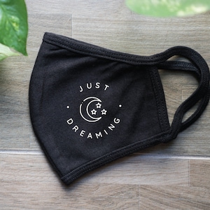 Just Dreaming, Moon & Star Design Face Mask - Reusable, 100% Cotton, Triple Layer