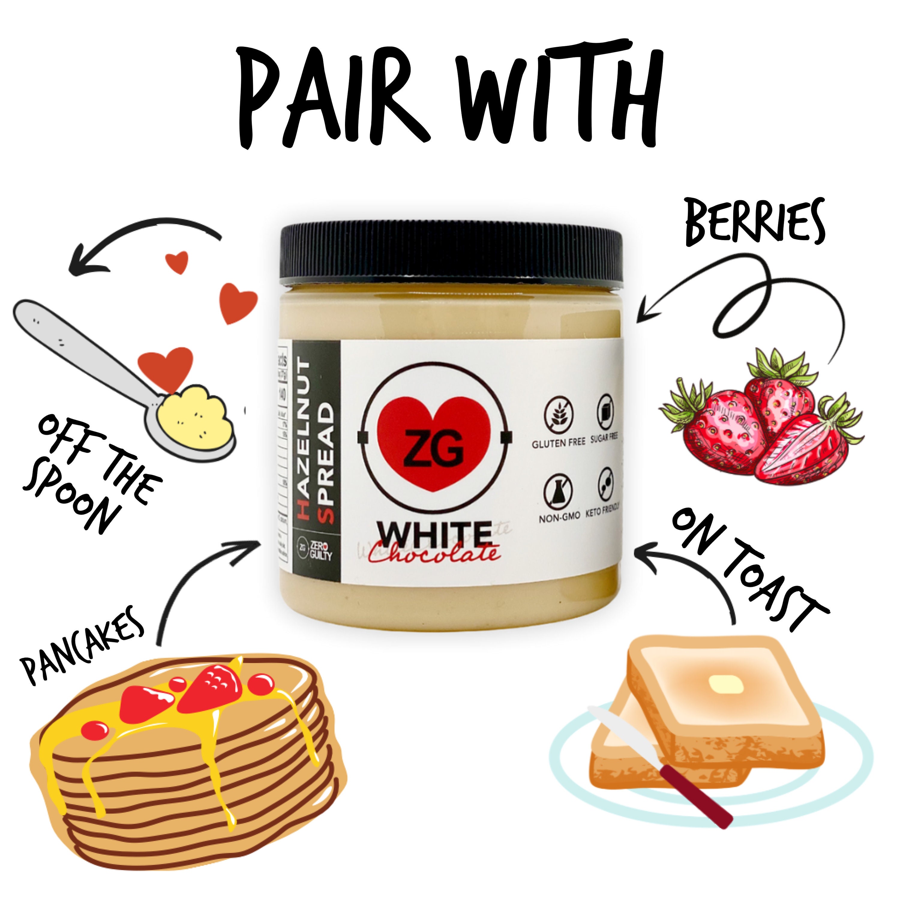 White Chocolate Hazelnut Spread Etsy