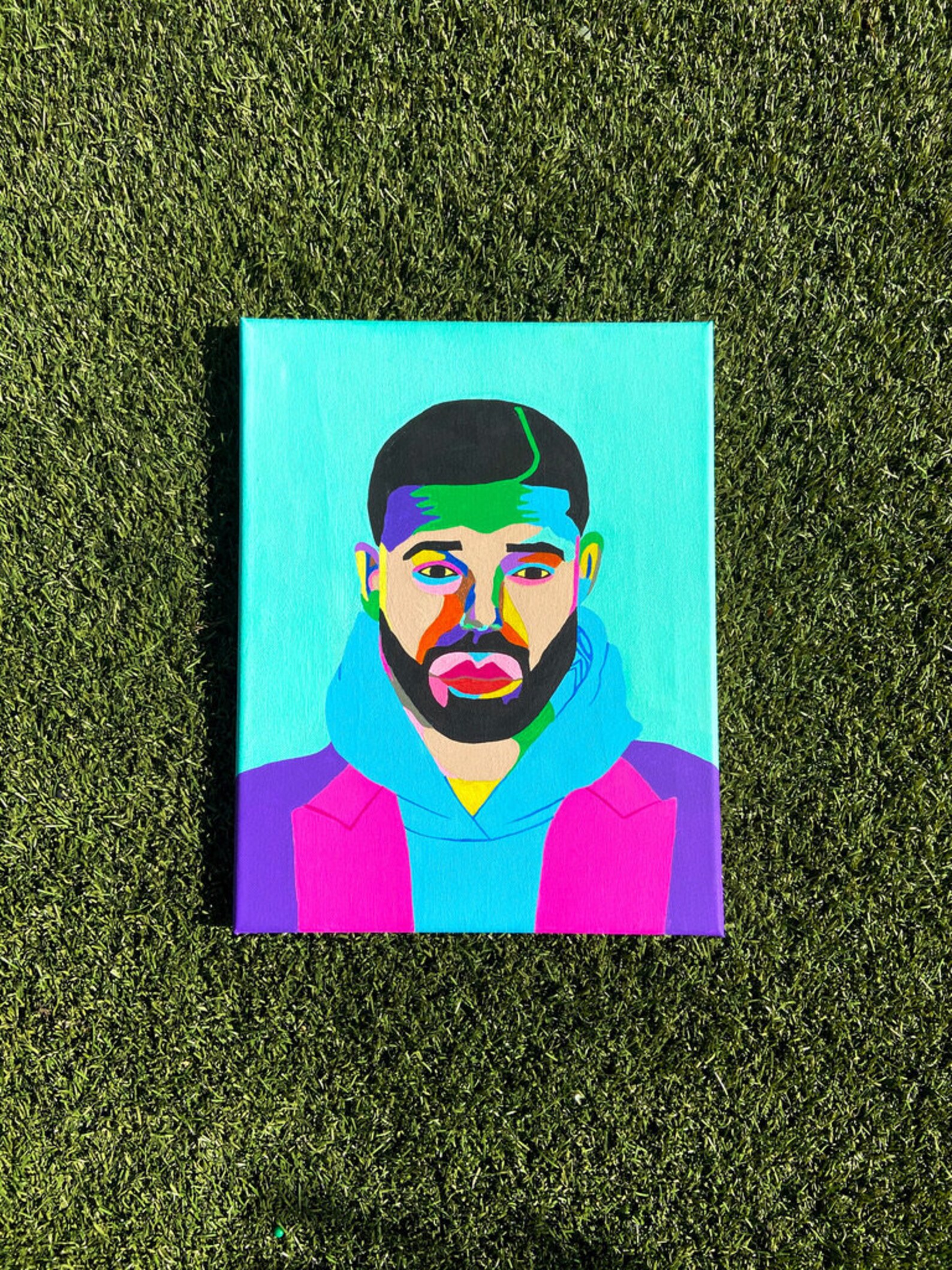 Drake Rapper Acrylic Painting on a Canvas Etsy