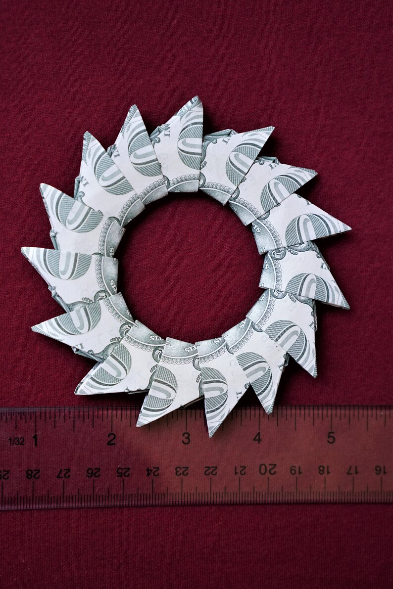 Holiday Christmas Money Wreath & Gift Box / Origami Money Etsy