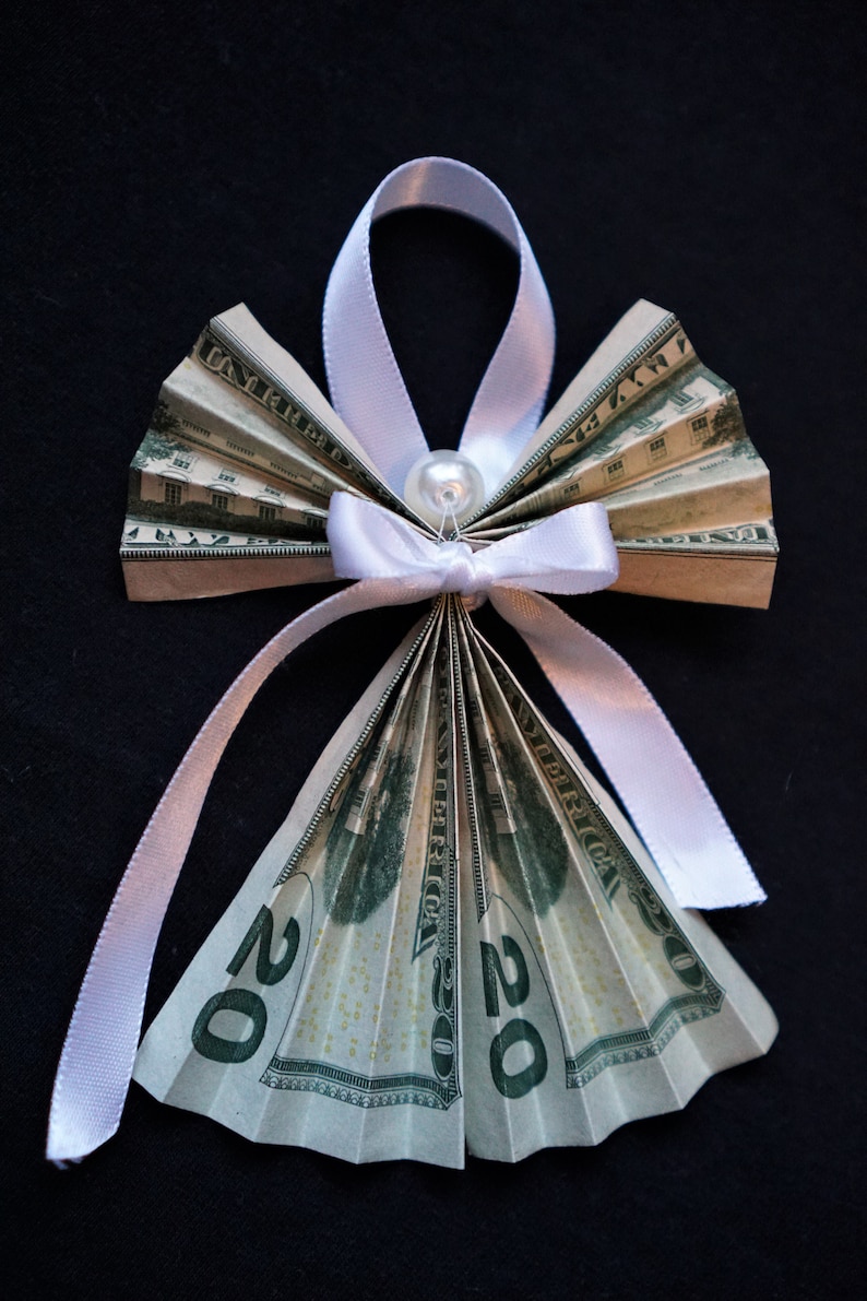 Money Angel Gift / Dollar Origami / Birthday / Graduation / Etsy