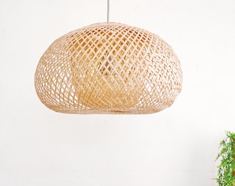Bamboo Pendant Light Etsy