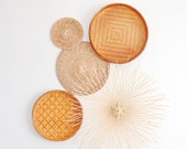 Wall HANGING SET OF 5 - Winnowing-Rattan Wall Hanging-Cozy Home wall hanging-Wicker Tray-Woven wall baskets-Wall Baskets-Wall Decor Set Of 9