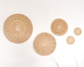 RATTAN WALL DECOR - Wall Hanging -Winnowing-Rattan Wall Hanging-Cozy Home wall hanging-Wicker Tray-Woven wall baskets-Wall Baskets