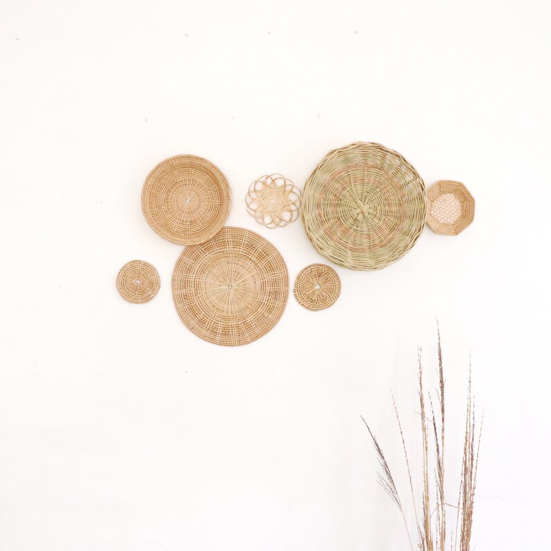 RATTAN WALL DECOR Wall Hanging winnowingrattan Wall Etsy