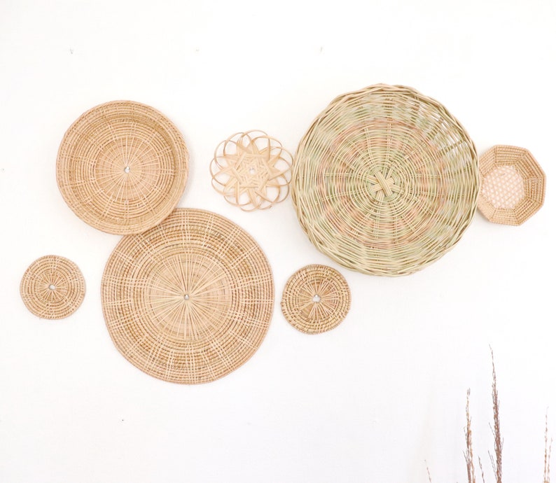 RATTAN WALL DECOR Wall Hanging winnowingrattan Wall Etsy