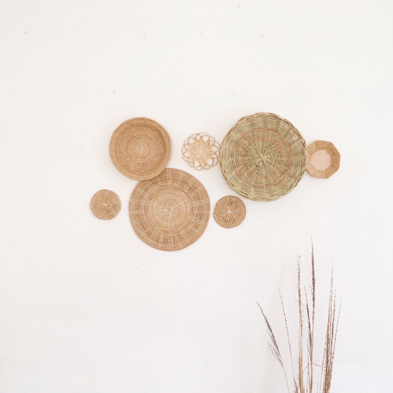 RATTAN WALL DECOR Wall Hanging Winnowing Rattan Wall Etsy