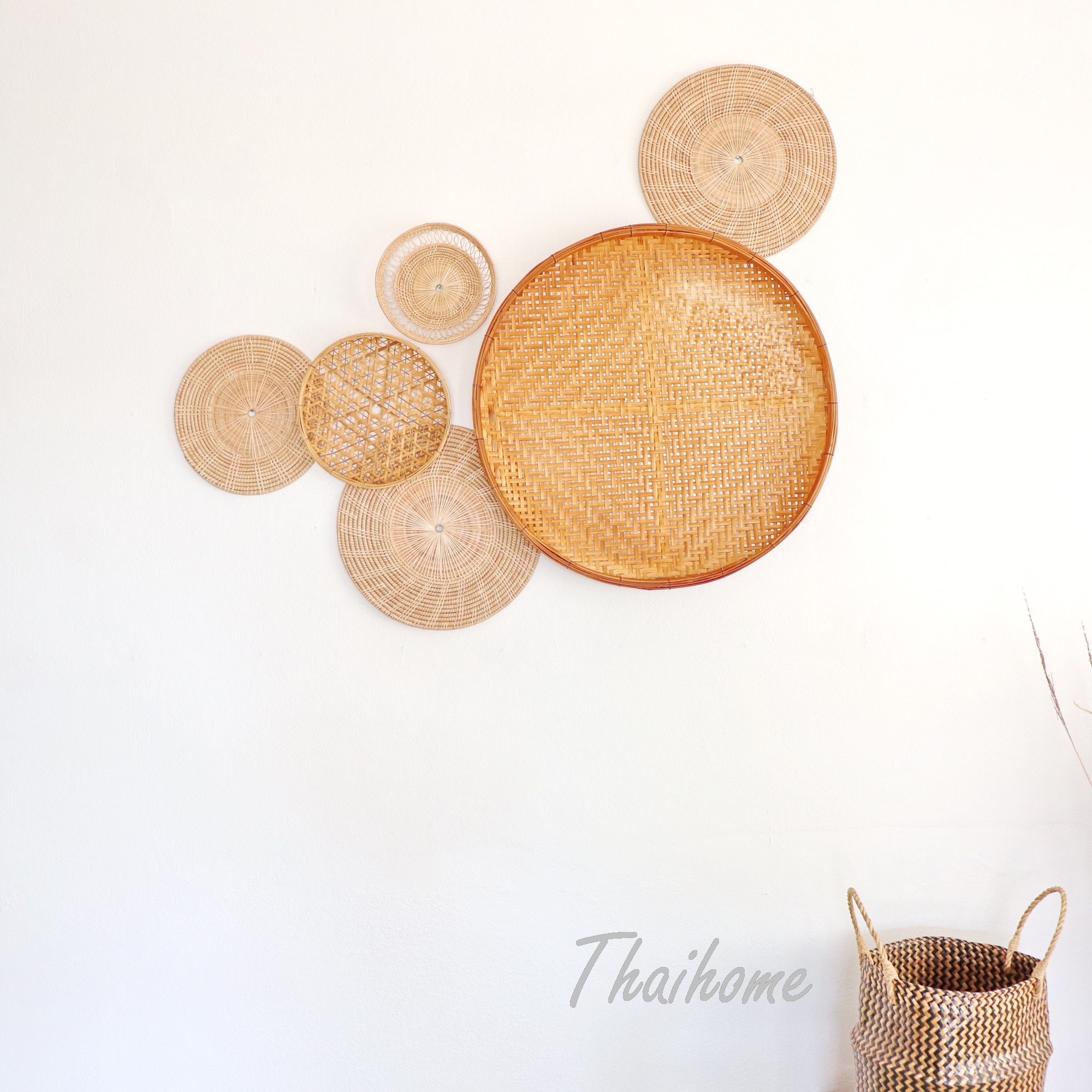 Wall HANGING DECOR WinnowingRattan Wall HangingCozy Home Etsy