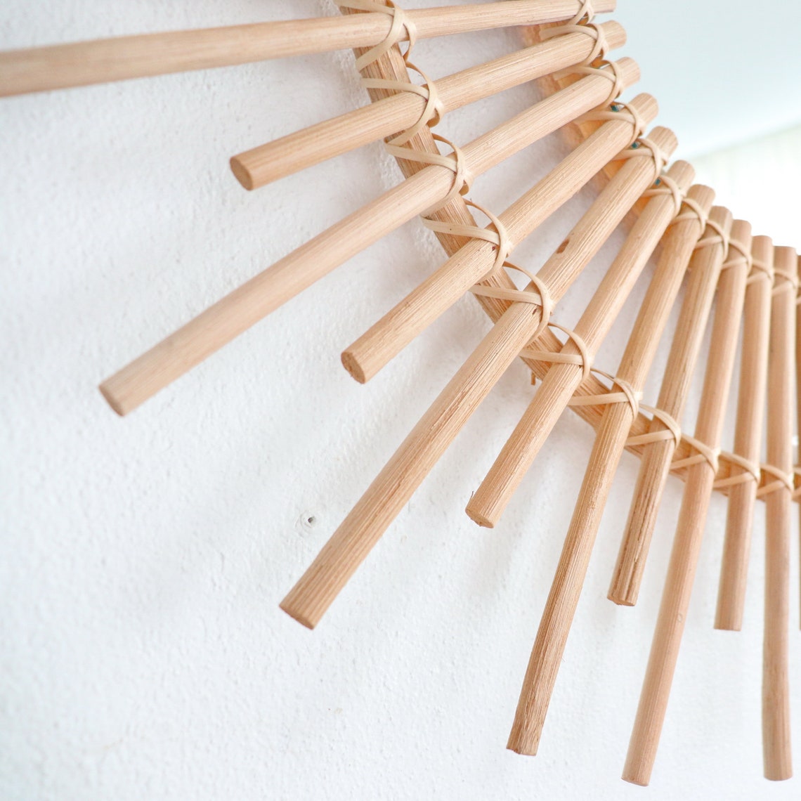 Rattan Mirror Wall Decor Sunburst Mirror Sun Mirror Boho Etsy