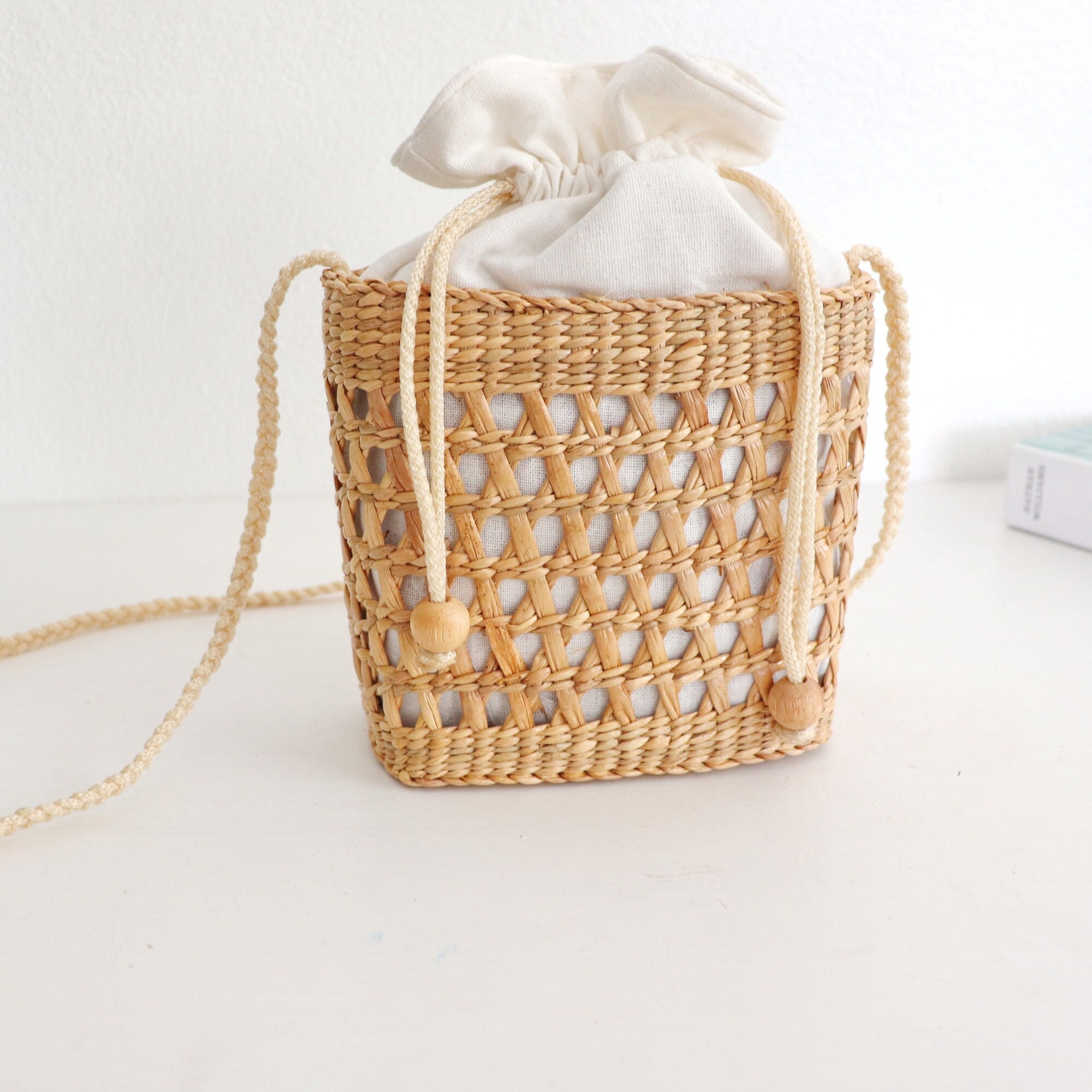CROSSBODY BASKET BAG Basket Bag Sedge Bag Sea Grass Bags | Etsy