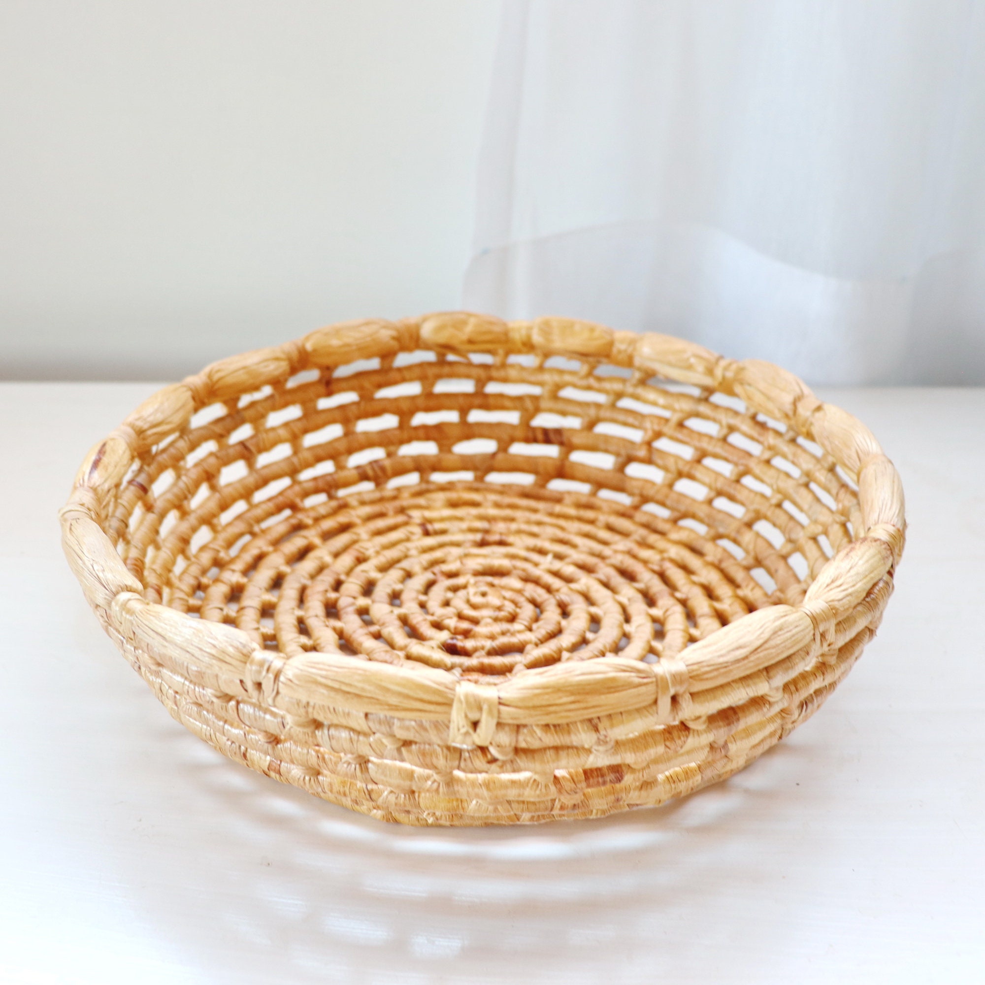 BREAD BASKET HANDWOVEN Sea Grass Baskets Wicker Basket Sea Etsy