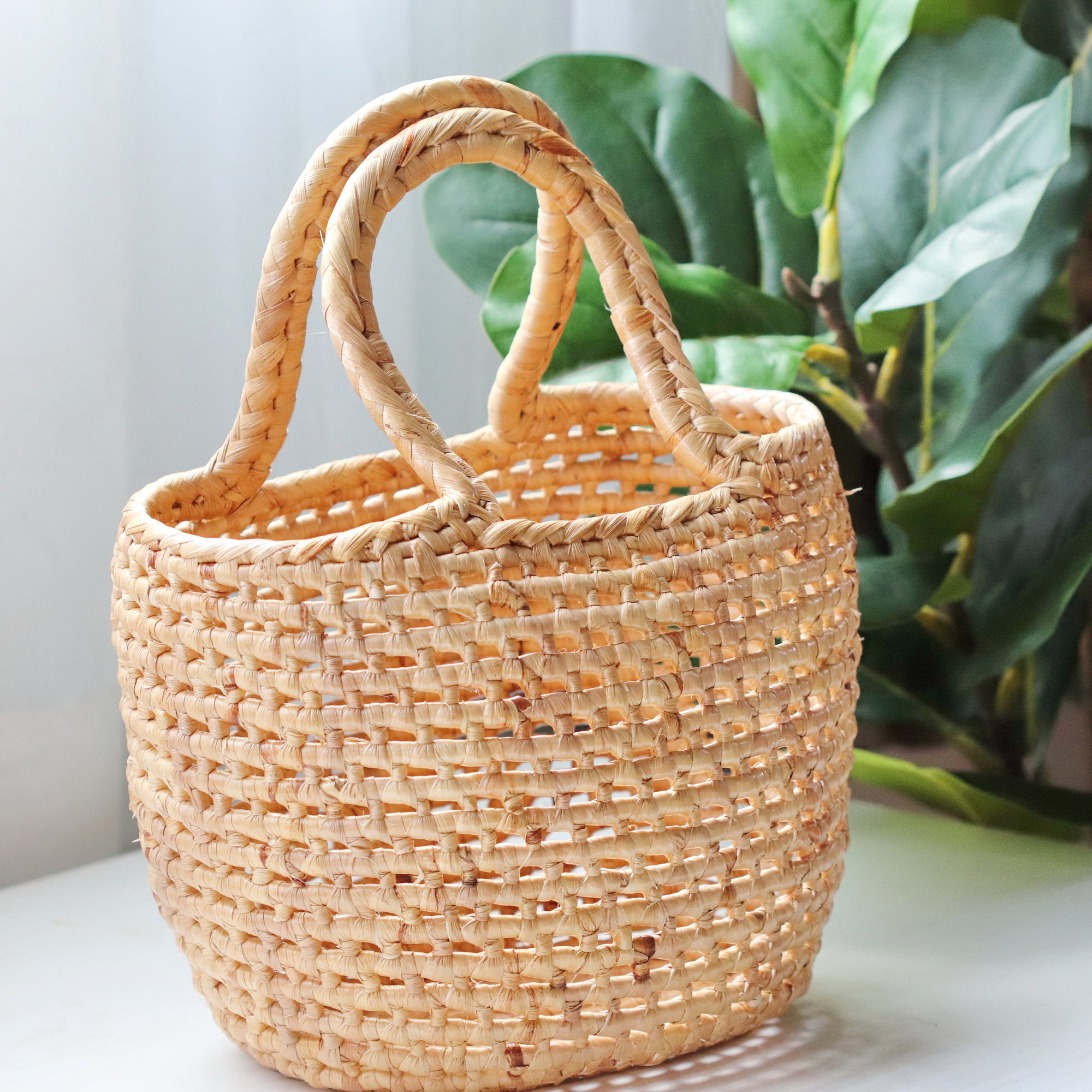 Straw Basket Bag CHUTIMON Basket Bag Water Hyacinth Bag Etsy