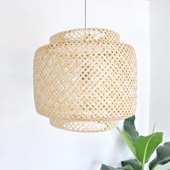 Bamboo Pendant Light, Bamboo Lamp Shade Pendant