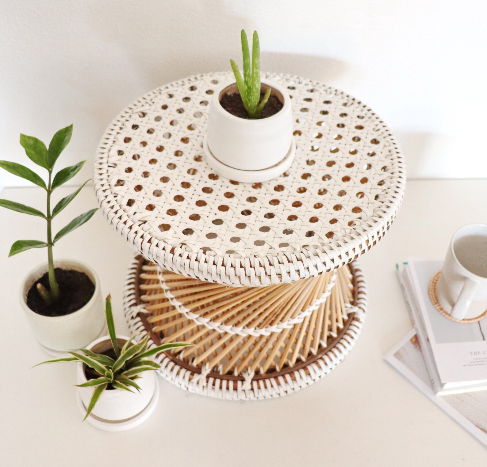 HANDWOVEN BAMBOO OTTOMAN Bamboo Ottoman Bamboo Ottoman Etsy