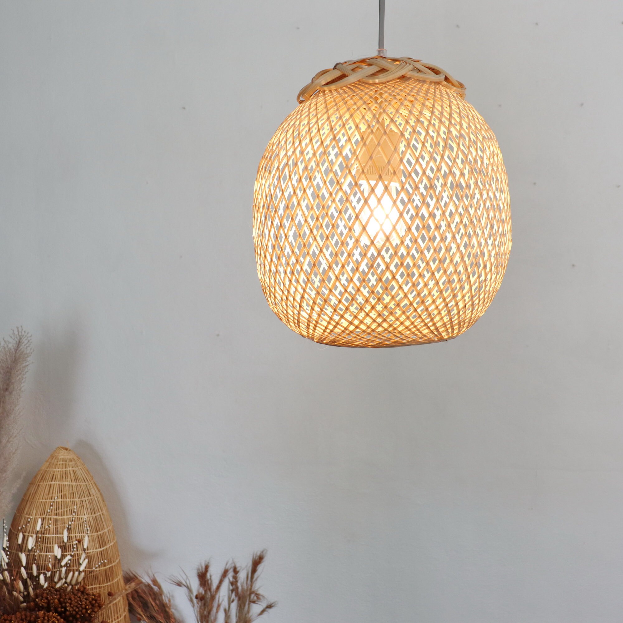 BAMBOO PENDANT LIGHTPendant light pendant lamps handmade Etsy