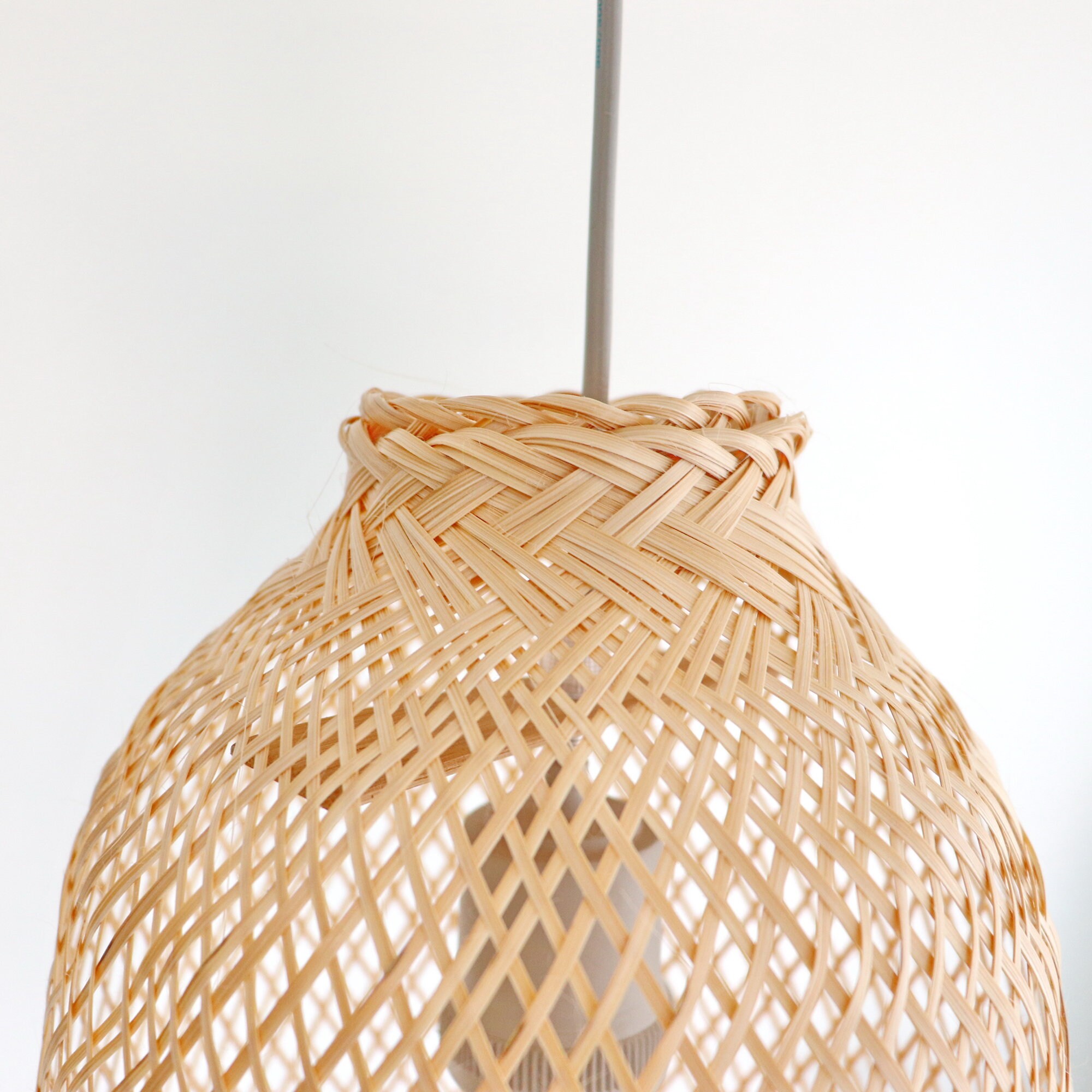 BAMBOO PENDANT LIGHTPendant lightBamboo lamp shade wicker Etsy