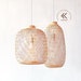 Pendant Light bamboo (TEERAYA), Woven Chandelier, Light Fixture, Hanging Ceiling Lampshade, Boho Lighting, Pendant light for kitchen island 