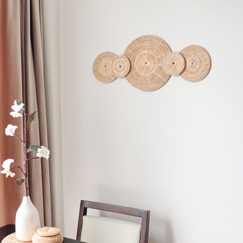 Rattan Wall Decor SA LA Winnowing Rattan Wall Hanging Etsy