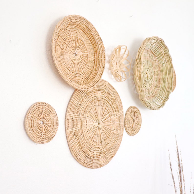 RATTAN WALL DECOR Wall Hanging winnowingrattan Wall Etsy