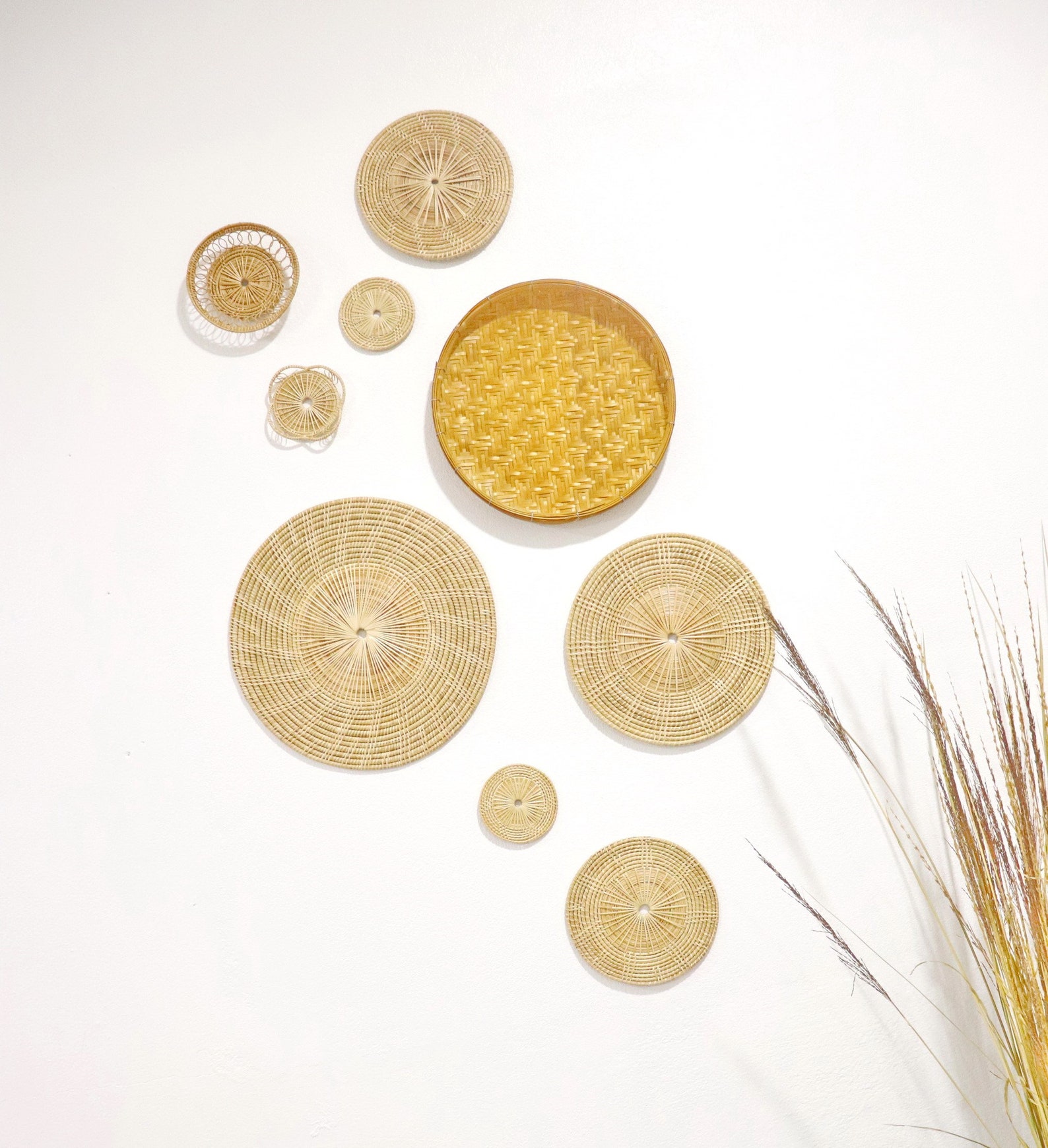 Wall HANGING DECOR Winnowingrattan Wall Hangingcozy Home Etsy