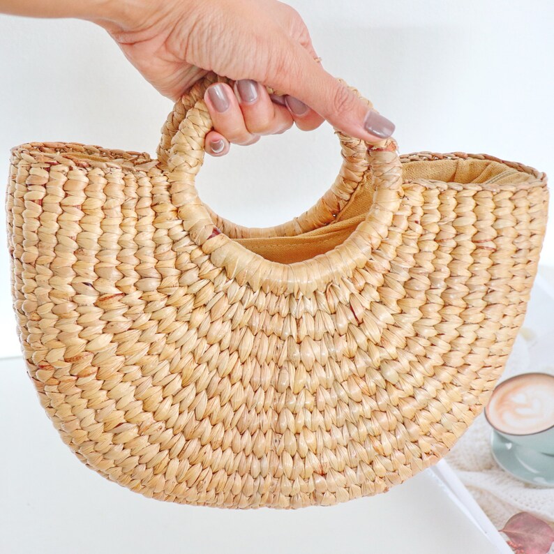 BASKET BAG Basket Bag water hyacinth bag seagrass bags | Etsy