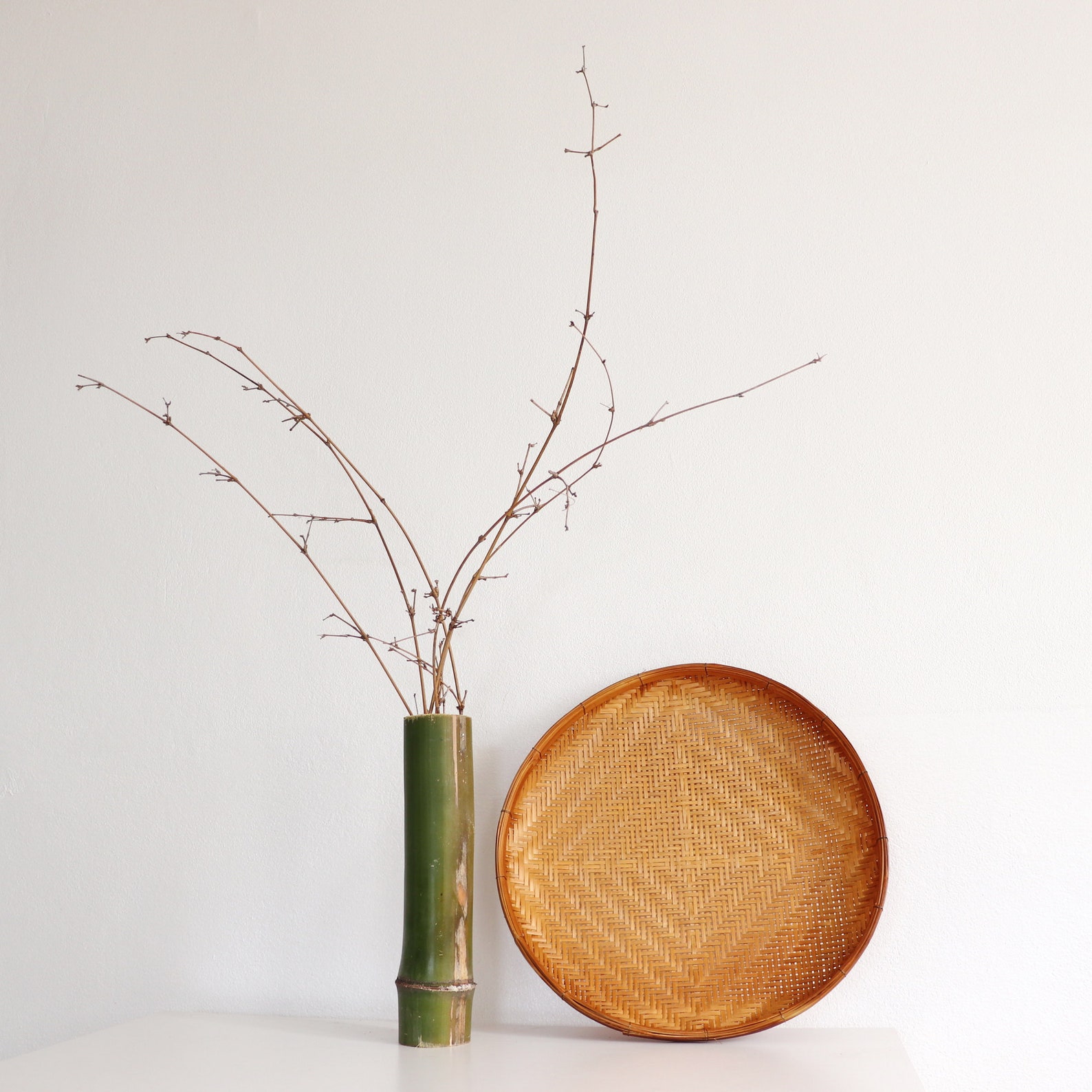 Handwoven Bamboo Wicker Wall Decor Traditional Thai Antique Etsy