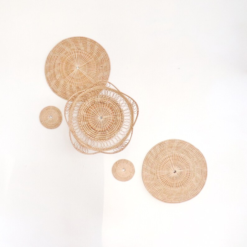 RATTAN WALL DECOR Wall Hanging winnowingrattan Wall Etsy