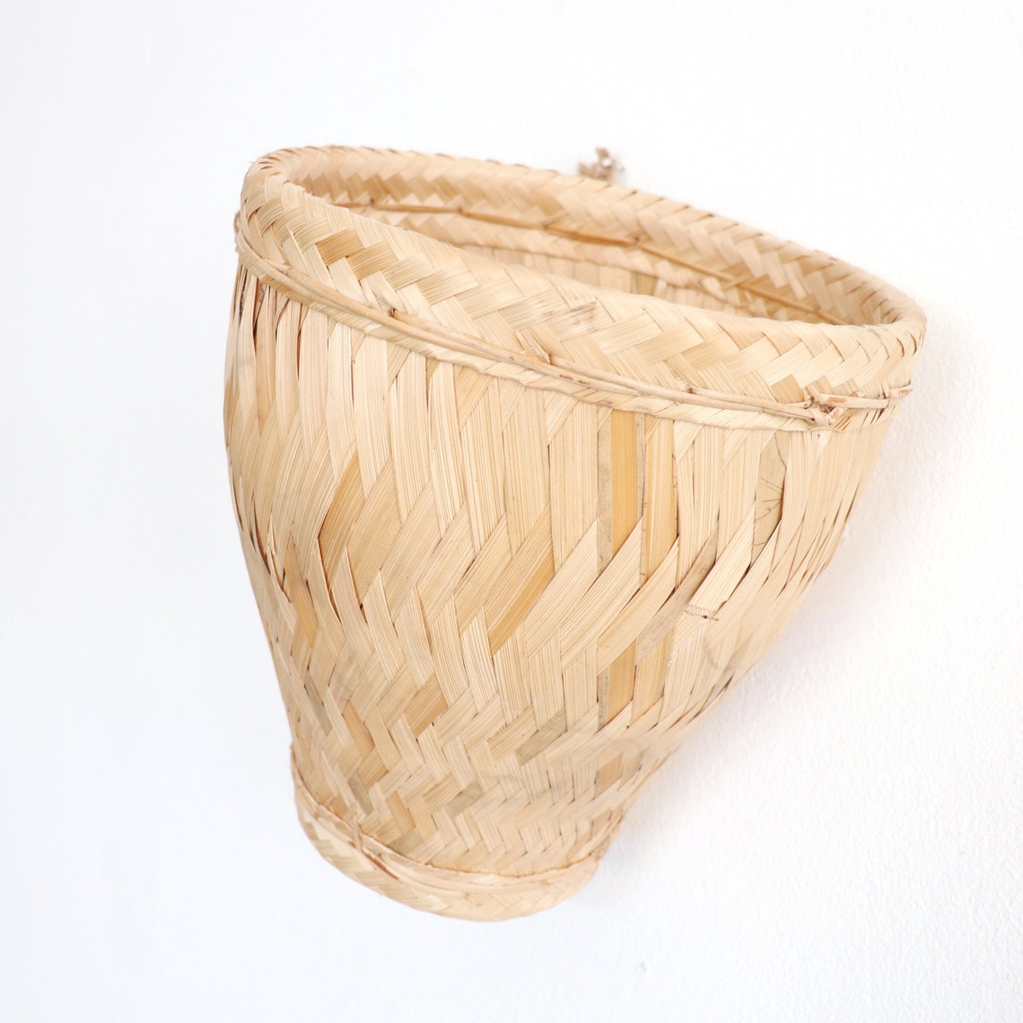 BAMBOO WALL BASKET Bamboo Basket Bamboo Wall Basket storage Etsy