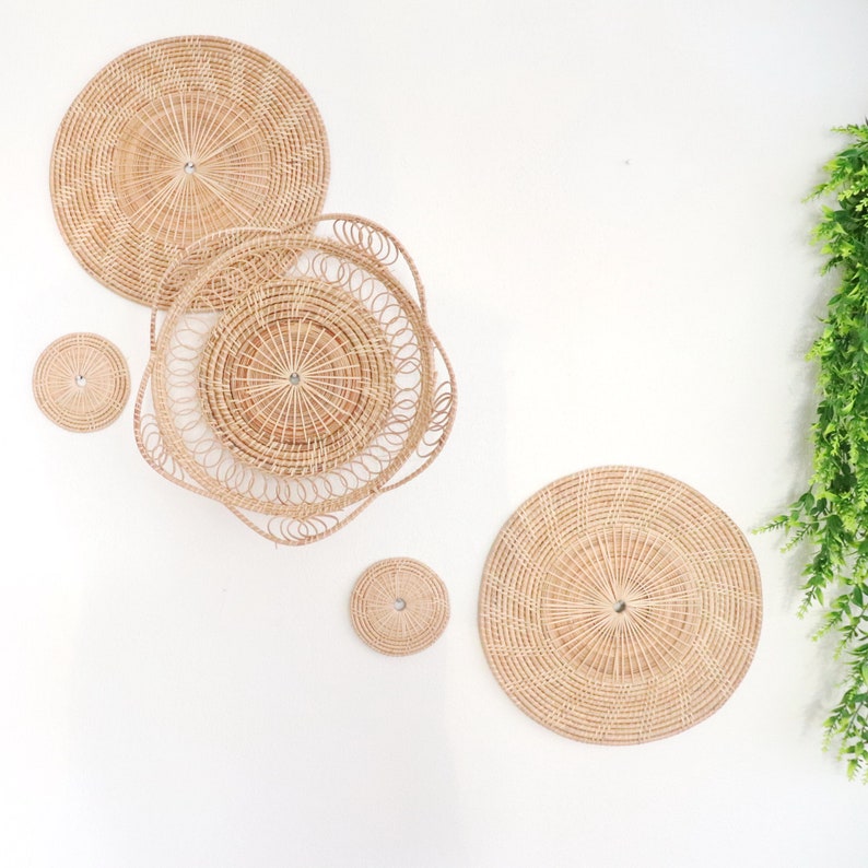 RATTAN WALL DECOR Wall Hanging winnowingrattan Wall Etsy