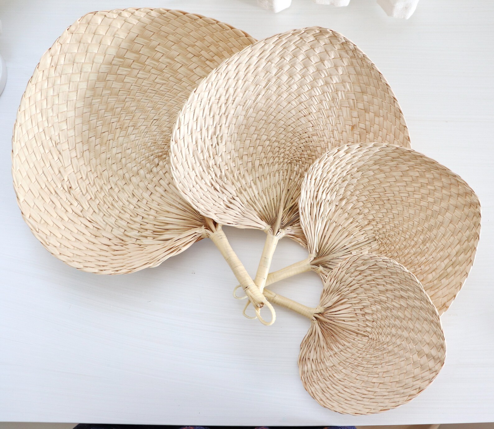 Palm Leaf Hand Fan Wall Hanging woven fan wall decor Palm Etsy