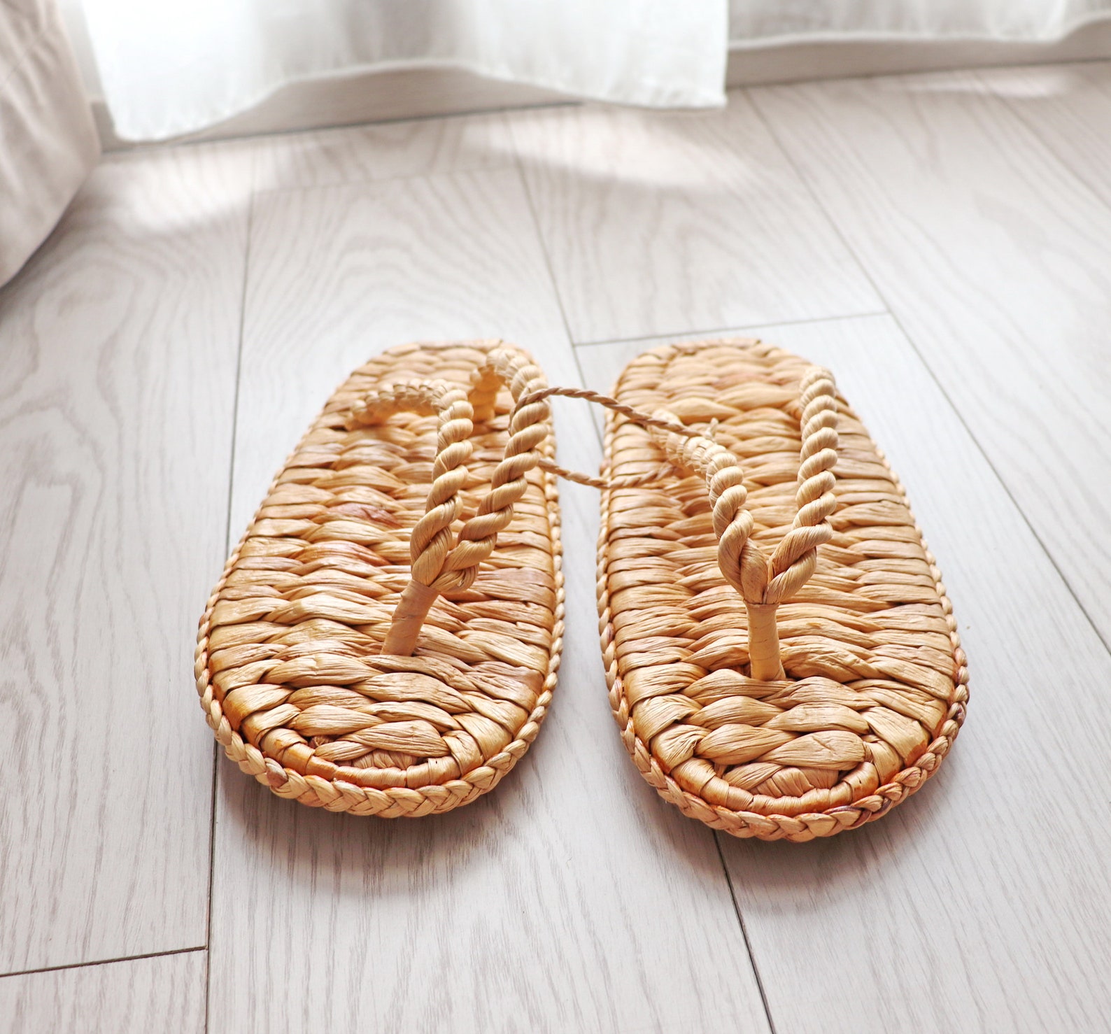straw house slippers