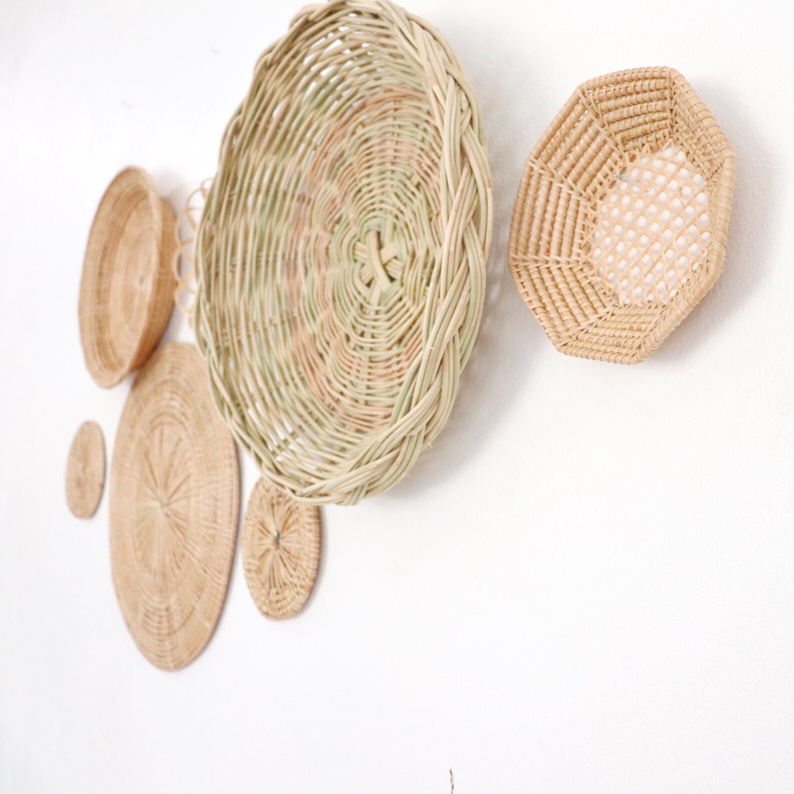 RATTAN WALL DECOR Wall Hanging winnowingrattan Wall Etsy