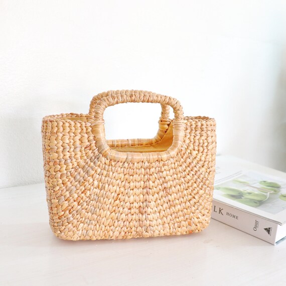 BASKET BAG Basket Bag Water Hyacinth Bag Seagrass Bags - Etsy