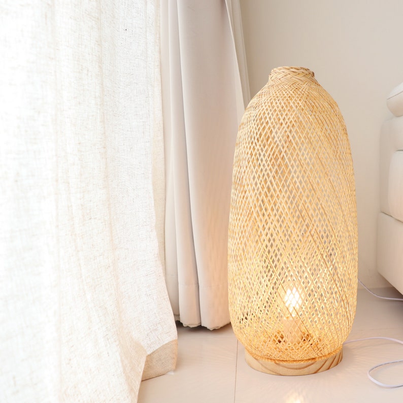 NATURAL FLOOR Lamppendant Light Shade bamboo Lampshadelamp Etsy