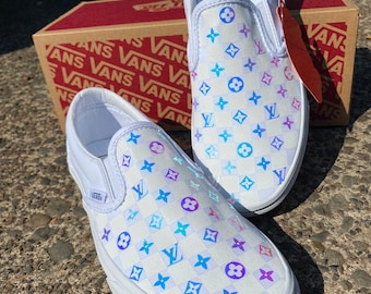 light blue checkered rim vans