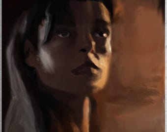 Abstrakte Gesichtsbemalung: Modernes figuratives Portrait (Digitaler Download)