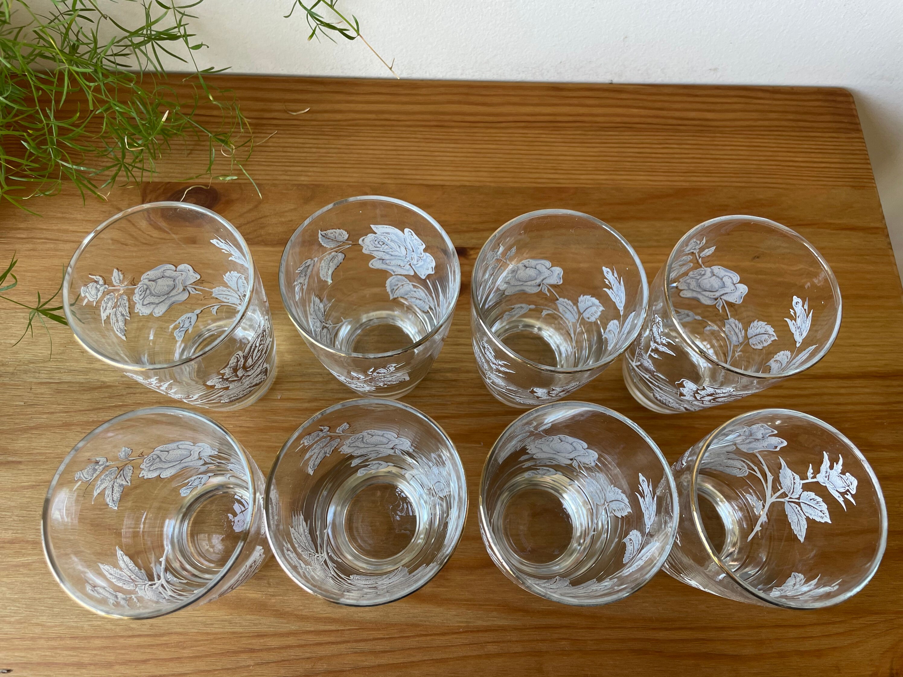 Set of 8 Vintage Libbey Hostess Glassware Golden Foliage in Etsy