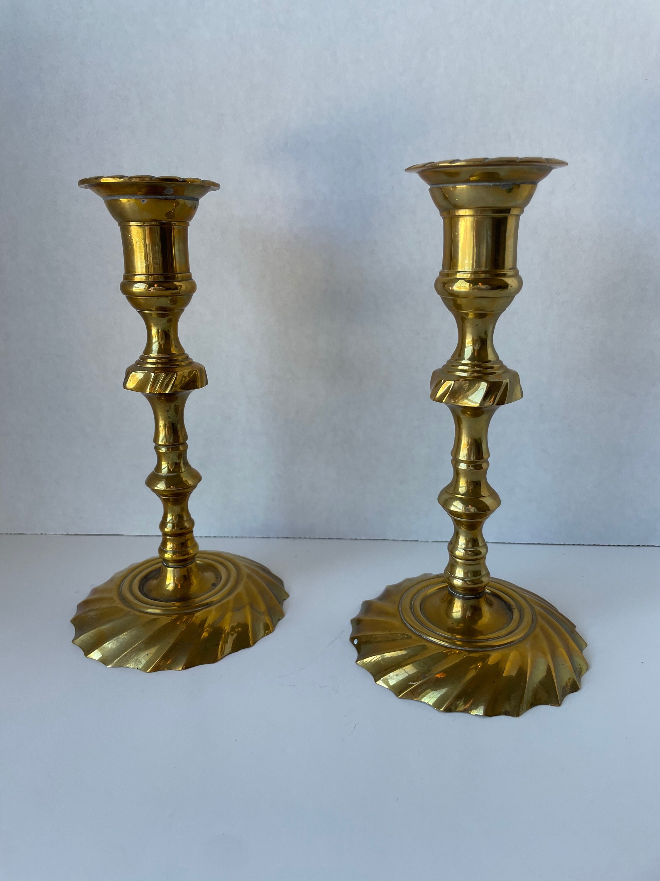 Vintage Brass Candlestick Holders - Boho Dining Decor, Set of 2 - Etsy