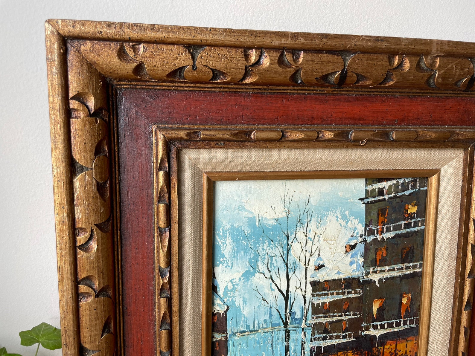 Vintage Garber Oil Painting Vintage Wooden Frame Vintage Etsy