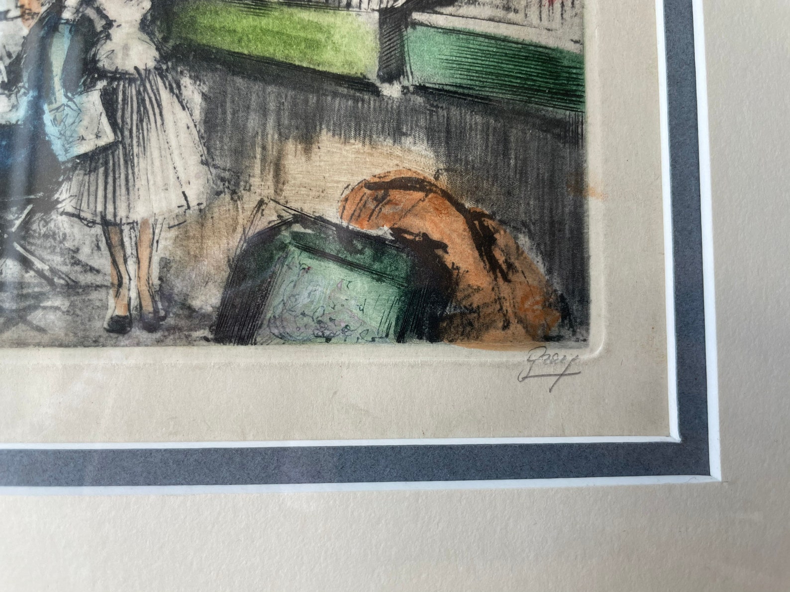 Lithographie signée Paris des années 1950 œuvre dart Etsy