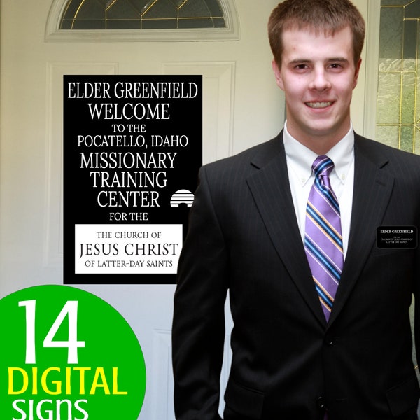 Missionary Signs & Quotes For LDS At Home MTC  Personalized and Editable!  14 Instant Digital Download!