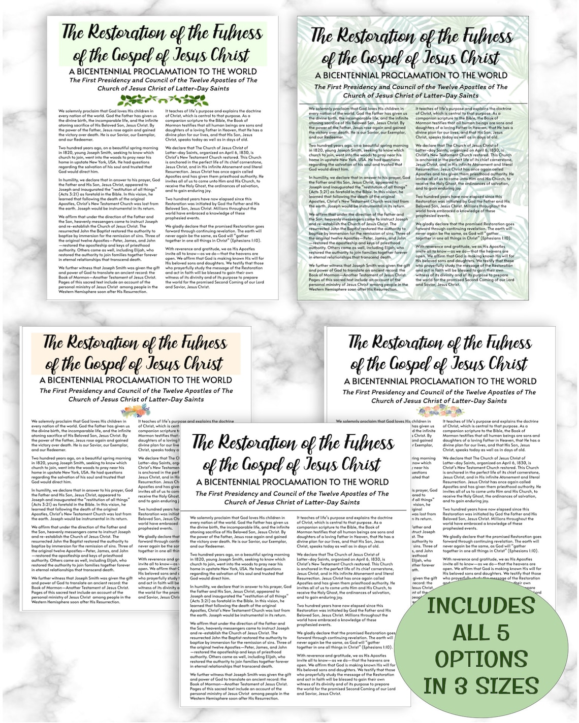 The Restoration of the Fulness of the Gospel of Jesus Christ - Etsy