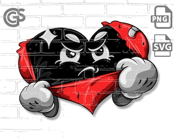 A Blackened Heart - PNG, Graphic T-Shirt digital design, Vector, sublimation, Divorce, Broken Heart Digital Download, pngs designs