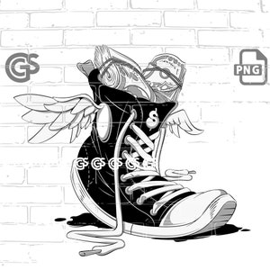 A Mile in my Shoes! - PNG T-Shirt design, Graffiti Urban Streetwear, Sneakerhead Sublimation Cash png Money Icarus, pngs designs