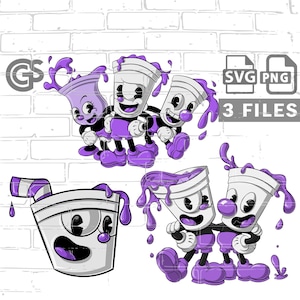 Lean Heads Bundle (3) File - SVG PNG, Sublimazione, Double Cup Lean, Purple Drank, Dirty Sprite svg, Design per T-Shirt