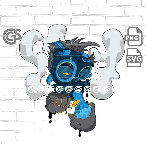 Gas Bong Mask - SVG PNG 420 T-Shirt digital design, Urban, Graffiti, Weed, Legalize It, DTG Sublimation png, clip art, Vector, Cricut