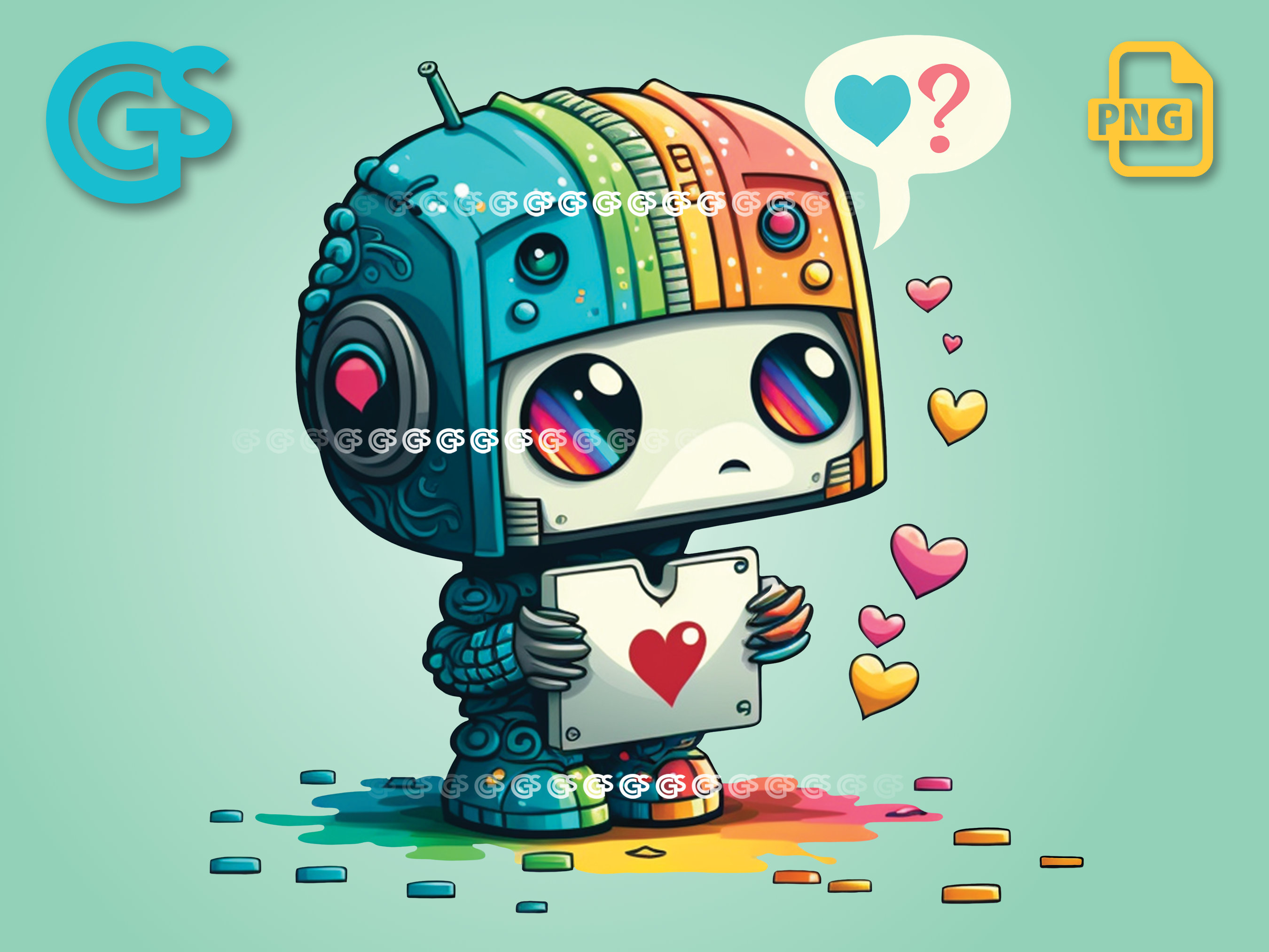 Cute Robots Clipart Digital Download Robots PNG Sublimation -  Israel