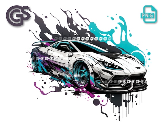 Buy Cool Supercar PNG Fast Cars Graphic T-shirt Digital File