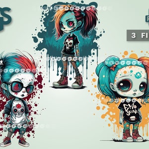Scene Queen Girl Bundle (3) PNG Files, Emo Scene Kid, TShirt Design, Sublimation, Fashion Girl, pngs designs
