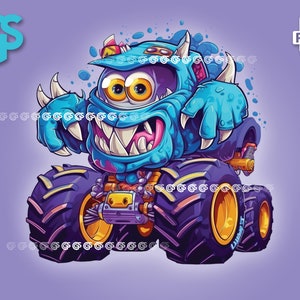 ACTUAL Monster Truck PNG | Cars Graphic TShirt Digital File, Graffiti, Urban Sublimation, Cartoon Car, pngs designs